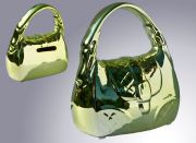 Spardose *Handtasche* metallic grün Keramik