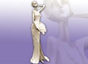 Frauenskulptur Klassik-silber 38cm