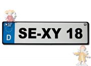 Autokennzeichen zum 18. Geburtstag *SE-XY 18* aus Metall